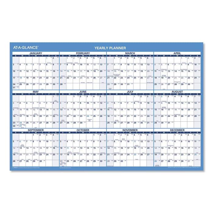 AT-A-GLANCE Horizontal Reversible/Erasable Wall Planner, 36 x 24, AY: 12-Month (July-June): 2022-2023, RY: 12-Month (Jan-Dec): 2023