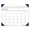 House of Doolittle Executive Monthly Desk Pad Calendar, 24 x 19, White/Blue Sheets, Blue Corners, 12-Month (Jan to Dec): 2023