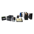 Artistic Urban Collection Punched Metal Letter Sorter, 3 Sections, DL to A6 Size Files, 6.5" x 3.25" x 5.5", Black