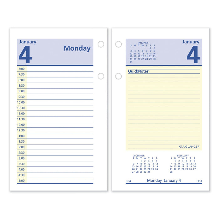 AT-A-GLANCE QuickNotes Desk Calendar Refill, 3.5 x 6, White Sheets, 2023
