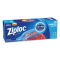 Ziploc Zipper Freezer Bags, 1 gal, 2.7 mil, 9.6" x 12.1", Clear, 28/Box