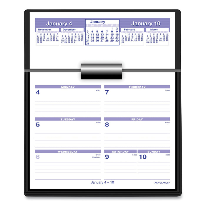 AT-A-GLANCE Flip-A-Week Desk Calendar and Base, 7 x 5.5, White Sheets, 2023