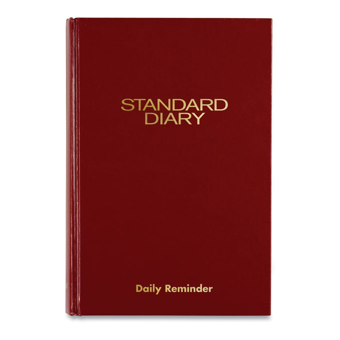 AT-A-GLANCE Standard Diary Daily Reminder Book, 2023 Edition, Medium/College Rule, Red Cover, 8.25 x 5.75, 201 Sheets