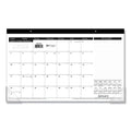 AT-A-GLANCE Compact Desk Pad, 18 x 11, White Sheets, Black Binding, Clear Corners, 12-Month (Jan to Dec): 2023