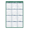 AT-A-GLANCE Vertical Erasable Wall Planner, 24 x 36, White/Green Sheets, 12-Month (Jan to Dec): 2023