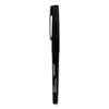 Universal Porous Point Pen, Stick, Medium 0.7 mm, Black Ink, Black Barrel, Dozen
