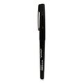 Universal Porous Point Pen, Stick, Medium 0.7 mm, Black Ink, Black Barrel, Dozen