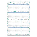 Blue Sky Lindley Laminated Erasable Wall Calendar, Lindley Floral Artwork, 36 x 24, White/Blue/Green Sheets, 12-Month (Jan-Dec): 2023