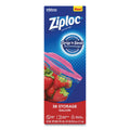 Ziploc Double Zipper Storage Bags, 1 gal, 1.75 mil, 10.56" x 10.75", Clear, 38/Box