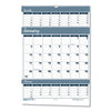 House of Doolittle Bar Harbor Recycled Wirebound 3-Months-per-Page Wall Calendar, 15.5 x 22, White/Blue/Gray Sheets, 14-Month(Dec-Jan):2022-2024