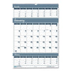 House of Doolittle Bar Harbor Recycled Wirebound 3-Months-per-Page Wall Calendar, 12 x 17, White/Blue/Gray Sheets, 14-Month (Dec-Jan): 2022-2024