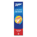 Ziploc Double Zipper Storage Bags, 1 gal, 1.75 mil, 10.56" x 10.75", Clear, 38/Box
