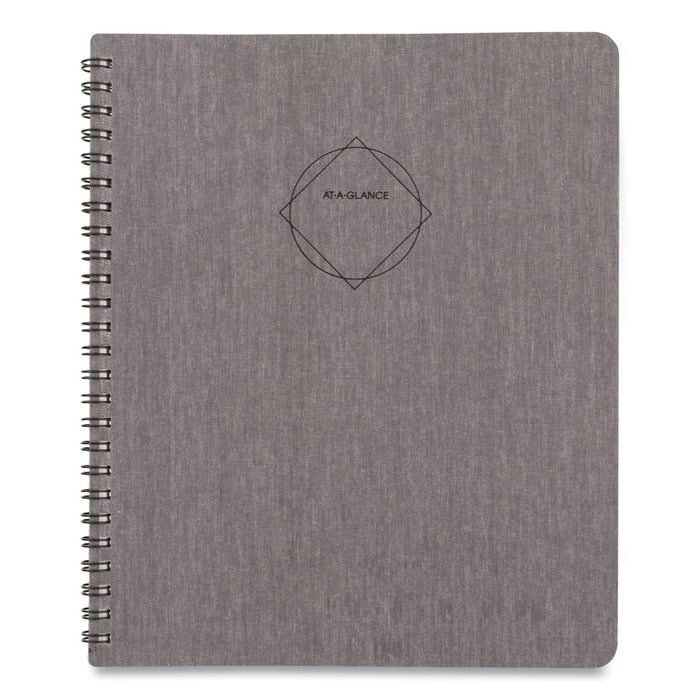 AT-A-GLANCE Elevation Linen Weekly/Monthly Planner, 8.75 x 7, Charcoal Cover, 12-Month (Jan to Dec): 2023