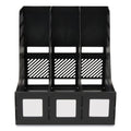 Advantus Literature File, Three Slots, 10 x 10 x 10.25, Black