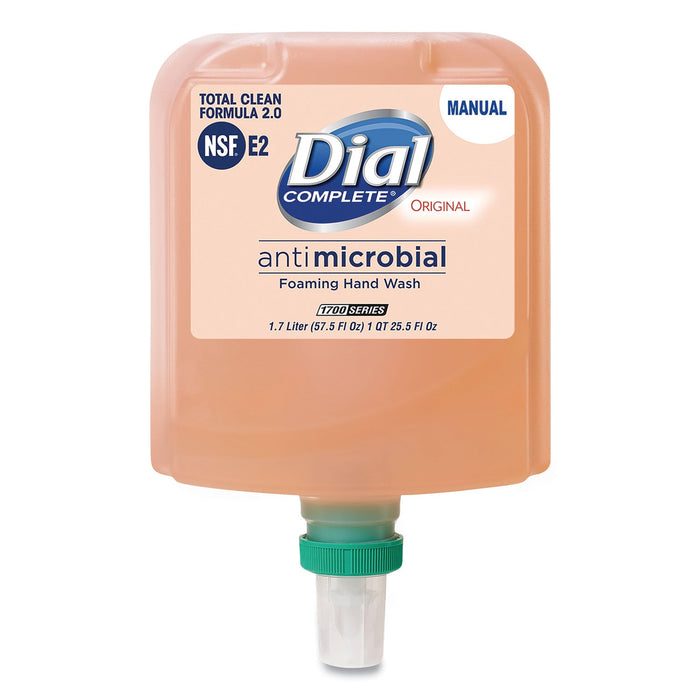 Dial Antibacterial Foaming Hand Wash Refill for Dial 1700 Dispenser, Original, 1.7 L, 3/Carton