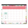 Blue Sky Day Designer Peyton Desk Pad Calendar, Floral Artwork, 22 x 17, Black Binding, Clear Corners, 12-Month (Jan-Dec): 2023