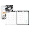 Blue Sky Baccara Dark Monthly Planner, Baccara Dark Floral Artwork, 10 x 8, Gray/Black/Gold Cover, 2023