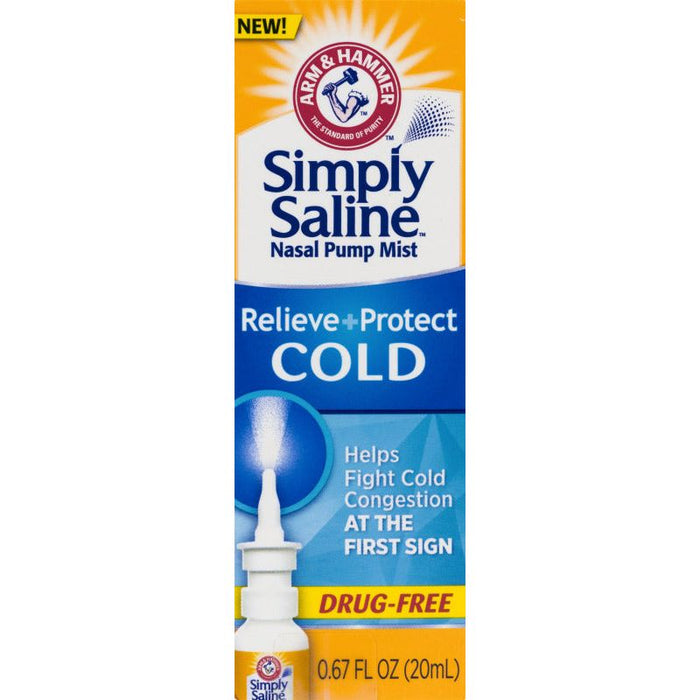 Arm & Hammer Simply Saline Nasal Pump Mist Relieve+Protect Cold by Pasteur Pharmacy