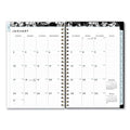 Blue Sky Baccara Dark Create-Your-Own Cover Weekly/Monthly Planner, Floral, 8 x 5, Gray/Black/Gold Cover, 12-Month (Jan-Dec): 2023