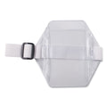Advantus Arm Badge Holders, Vertical, Textured Clear 5" x 5" Holder, 2.5" x 4" Insert, 12/Pack