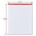 Universal Easel Pads/Flip Charts, Quadrille Rule (1 sq/in), 27 x 34, White, 50 Sheets, 2/Carton