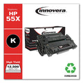 Innovera Remanufactured Black High-Yield Toner, Replacement for 55X (CE255X), 12,500 Page-Yield