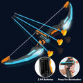 LED Bow & Arrow Toy Set for Kids Light-Up Archery Play Kit with Suction Cup Arrows (Blue/Green) by DailySale