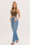 Paisley High Rise Dad Jean Medium wash by Boutique 23