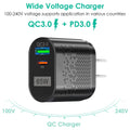 65W Type C Fast Wall Charger PD QC3.0 Adapter by DailySale