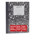 Universal Composition Book, Wide/Legal Rule, Black Marble Cover, 9.75 x 7.5, 100 Sheets, 6/Pack