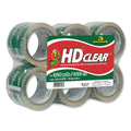 Duck Heavy-Duty Carton Packaging Tape, 3" Core, 3" x 54.6 yds, Clear, 6/Pack