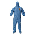 KleenGuard A65 Zipper Front Hood and Boot Flame-Resistant Coveralls, Elastic Wrist and Ankles, 2X-Large,Blue,  25/Carton