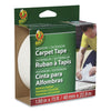 Duck Carpet Tape, 3" Core, 1.88" x 75 ft, White