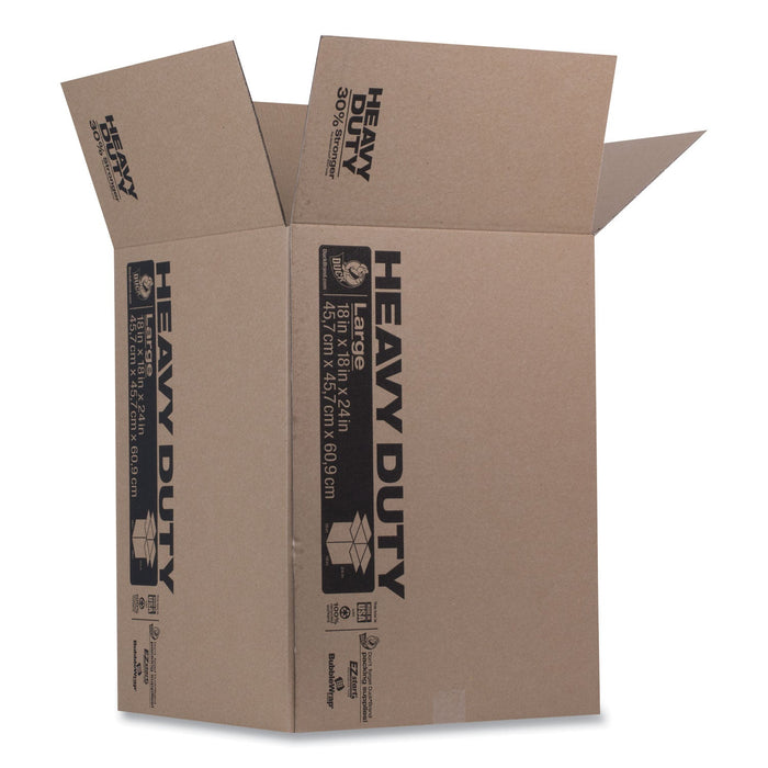 Duck Heavy-Duty Boxes, Regular Slotted Container (RSC), 18" x 18" x 24", Brown