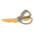 Westcott Titanium Bonded Workbench Shears, 8" Long, 3" Cut Length, Gray/Yellow Offset Handle