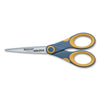 Westcott Non-Stick Titanium Bonded Scissors, 7" Long, 3" Cut Length, Gray/Yellow Straight Handle