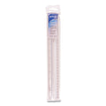 Westcott 12" Magnifying Ruler, Standard/Metric, Plastic, Clear