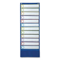 Carson-Dellosa Education Deluxe Scheduling Pocket Chart, 13 Pockets, 13 x 36, Blue