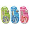 Westcott Ergo Jr. Kids' Scissors, Rounded Tip, 5" Long, 1.5" Cut Length, Randomly Assorted Offset Handles