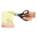 Westcott KleenEarth Scissors, 8" Long, 3.25" Cut Length, Black Straight Handles, 2/Pack
