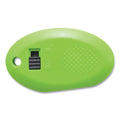 Westcott Compact Safety Ceramic Blade Box Cutter, Retractable Blade, 0.5" Blade, 2.5" Plastic Handle, Green