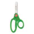 Westcott Scissor Caddy with Kids' Scissors, 5" Long, 2" Cut Length, Light Blue; Light Green; Pink; Red, Straight Handles, 24/Set
