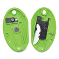 Westcott Compact Safety Ceramic Blade Box Cutter, Retractable Blade, 0.5" Blade, 2.5" Plastic Handle, Green