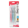 Pentel Sharp Mechanical Pencil, 0.7 mm, HB (#2.5), Black Lead, Assorted Barrel Colors, 3/Pack
