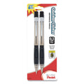 Pentel Quicker Clicker Mechanical Pencil, 0.5 mm, HB (#2.5), Black Lead, Smoke Barrel, 2/Pack