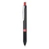 Pentel Oh! Gel Pen, Retractable, Medium 0.7 mm, Red Ink, Black Barrel, Dozen