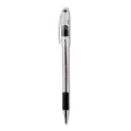 Pentel R.S.V.P. Ballpoint Pen, Stick, Fine 0.7 mm, Black Ink, Clear/Black Barrel, Dozen