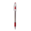 Pentel R.S.V.P. Ballpoint Pen, Stick, Medium 1 mm, Red Ink, Clear/Red Barrel, Dozen