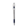 Pentel R.S.V.P. Ballpoint Pen, Stick, Fine 0.7 mm, Blue Ink, Clear/Blue Barrel, Dozen