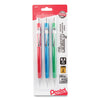 Pentel Sharp Mechanical Pencil, 0.5 mm, HB (#2.5), Black Lead, Assorted Barrel Colors, 3/Pack